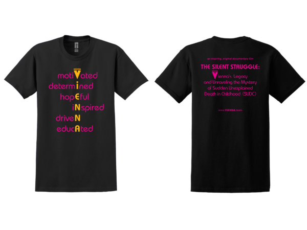 Vertical Vienna FILM SHIRT (Pink/Gold Letters)